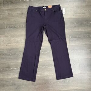 Coldwater Creek Denim Mini Boot Cut Leg Stretch Jeans‎ Purple 16 NWT Natural Fit